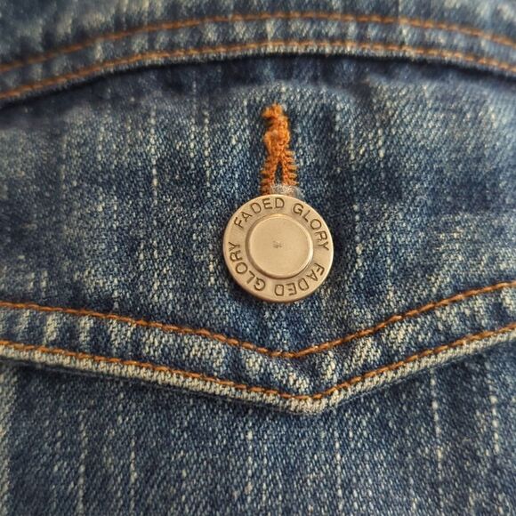 Vintage Faded Glory Blue denim jacket with removable gray sweatshirt - Picture 6 of 9